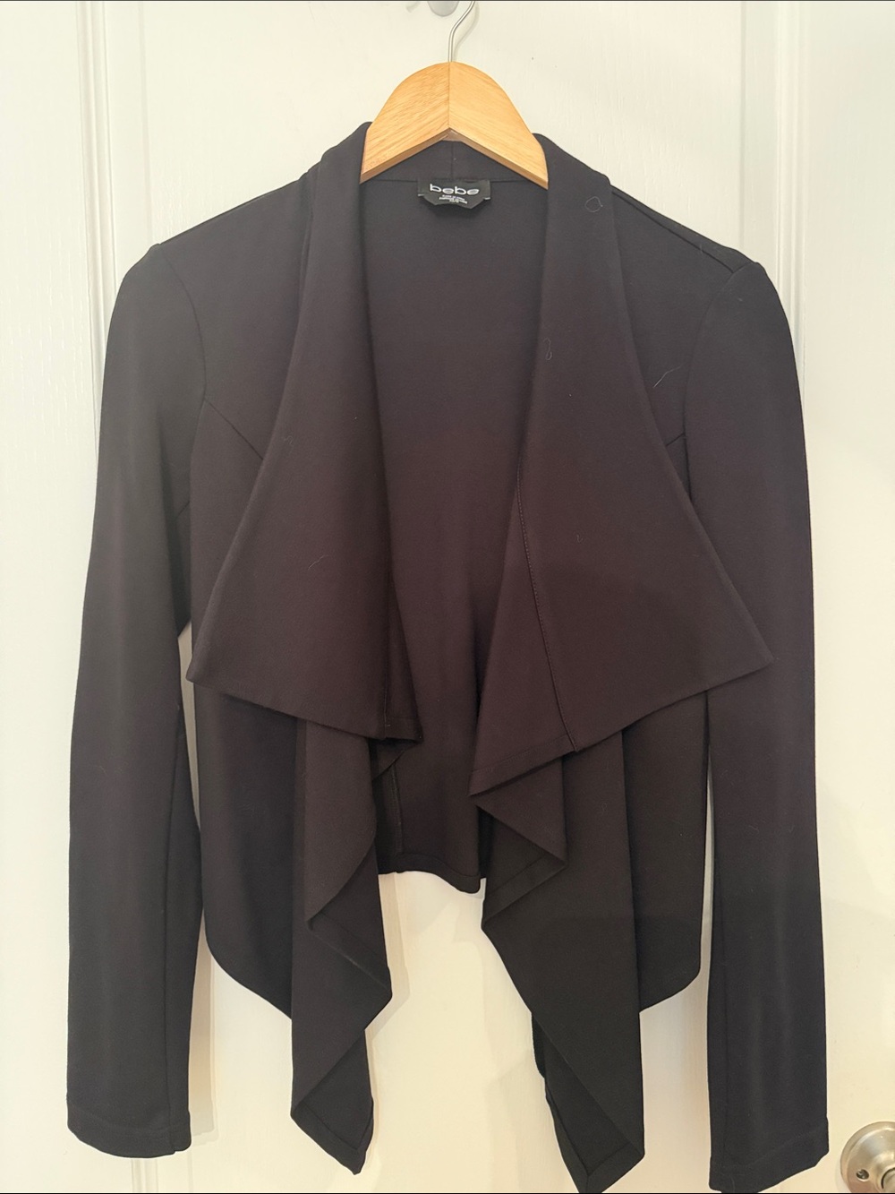 bebe Black Draped Jacket